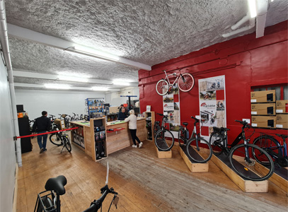 Intérieur magasin de vélos Services Montpellier Centre
